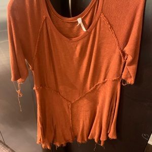 Free People Burnt orange top